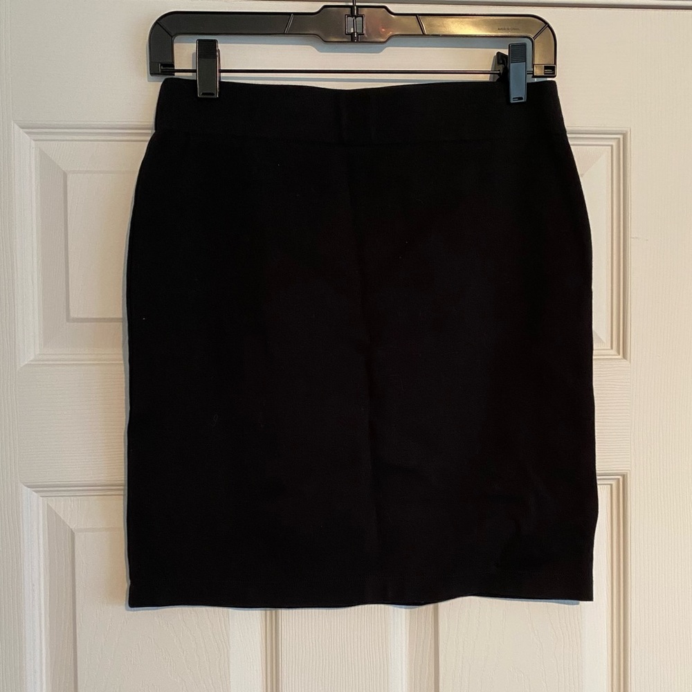 💫 Madewell Black Ponte Knit Pencil Skirt